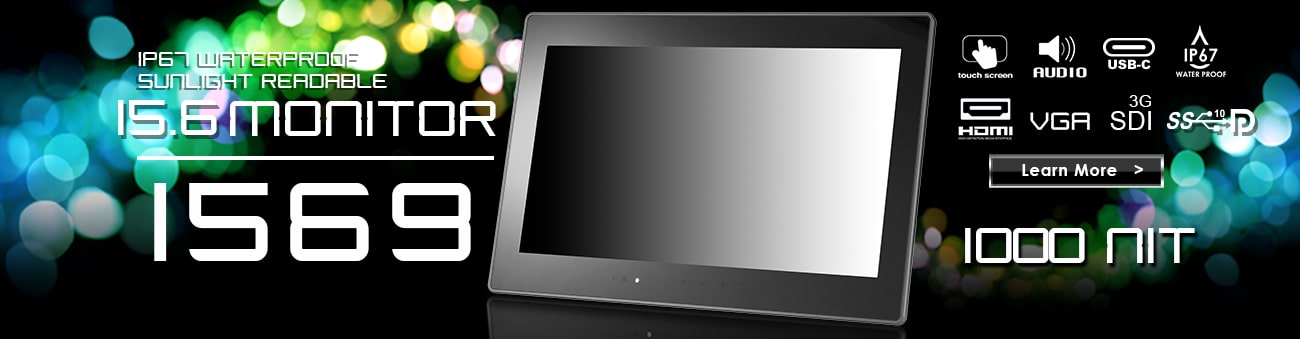 15 inch monitor, 15 inch touchscreen https://www.xenarc.com ruggedized solutions manufacturer for all industries  HDMI, VGA, DVI, SDI Video Inputs