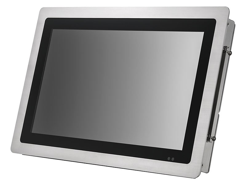 15.6 inch IP69K SUS316 Sunlight Readable UV-Resistant Capacitive Touchscreen LCD Display Monitor with HDMI, Displayport, and VGA Inputs 